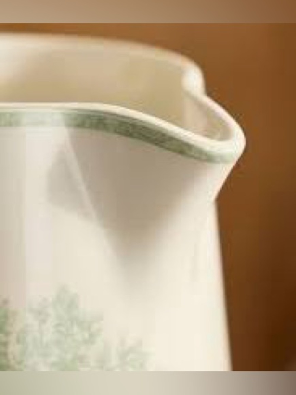 Bunny Toile Stoneware Pitcher | Anthropologie  New - Picture 4 of 4